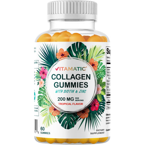 Vitamatic - Hydrolyzed Collagen gummies with Zinc and Biotin