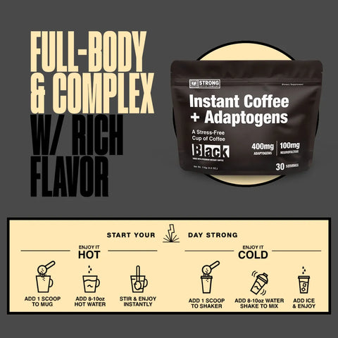 Strong Coffee - Instant Coffee + Adaptogens