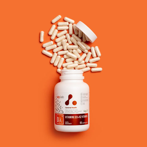 D3+ K2 Vitamin capsules by ATP Lab. Available at Healthsupp.