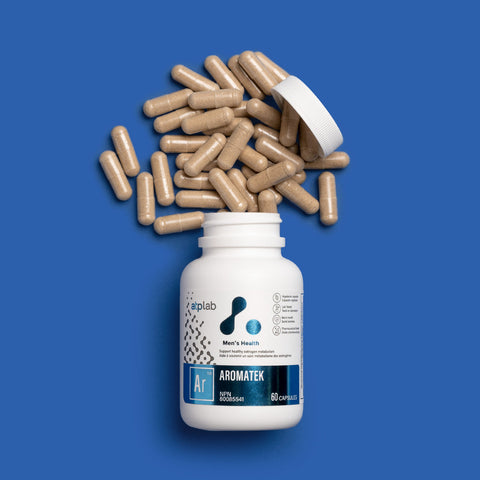 Aromatek by ATP Lab with capsules on a blue background