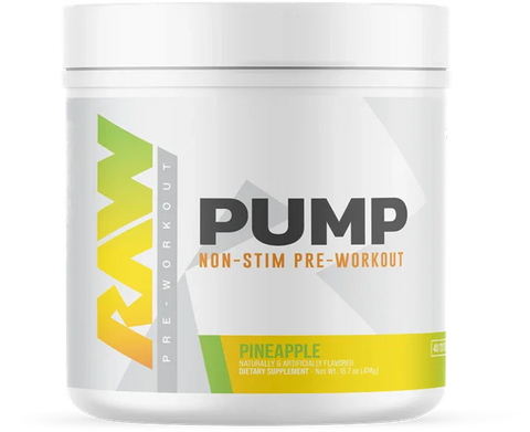 Non-stim pre-workout pump by raw pineapple flavor