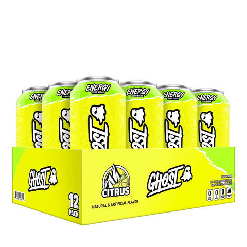 GHOST - RTD Energy Drinks, Citrus Flavor, 12 Packs Ghost