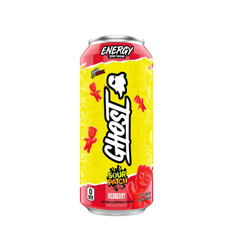 GHOST - RTD Energy Drinks, Redberry Flavor, 1 Pack Ghost