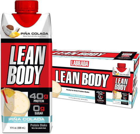 Protein Shake 12 Pack, Pîna Colada, Lean Body