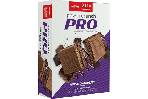 Pro Bar 20g Protein, Triple Chocolate Flavor, 4 Bars Power Crunch